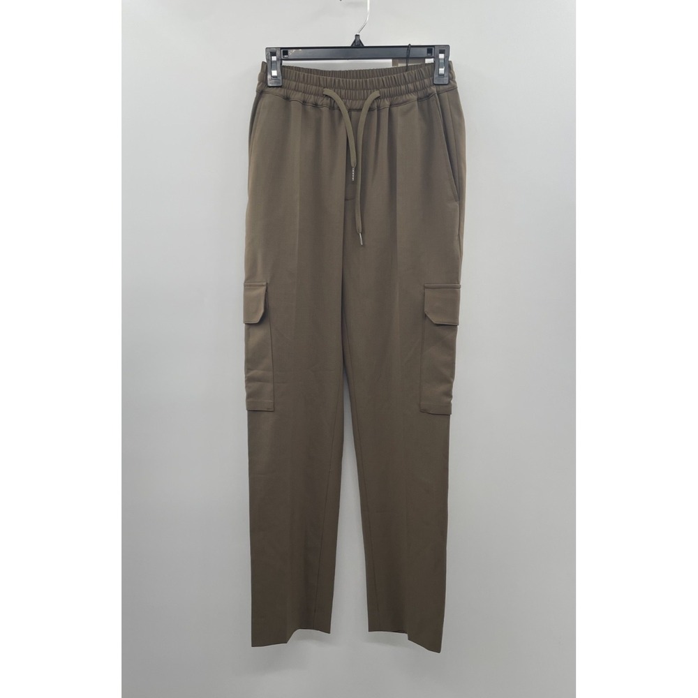 NWT Sandro Alpha Cargo Trouser Men's 36‎  Dark khaki Drawstring Straight Pockets